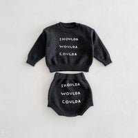 Load image into Gallery viewer, 2 Pieces Set Baby Kid Girls Boys Letters Tops And Shorts Wholesale 240301168
