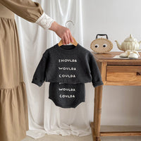 Load image into Gallery viewer, 2 Pieces Set Baby Kid Girls Boys Letters Tops And Shorts Wholesale 240301168
