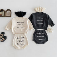 Load image into Gallery viewer, 2 Pieces Set Baby Kid Girls Boys Letters Tops And Shorts Wholesale 240301168

