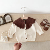Load image into Gallery viewer, Baby Kid Girls Color-blocking Cardigan Wholesale 240301169
