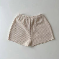 Load image into Gallery viewer, 2 Pieces Set Baby Kid Girls Solid Color Tops And Shorts Wholesale 24030119
