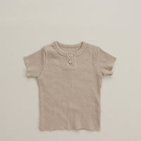 Load image into Gallery viewer, 2 Pieces Set Baby Kid Girls Solid Color Muslin&amp;Ribbed Tops And Pants Wholesale 24030122
