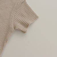 Load image into Gallery viewer, 2 Pieces Set Baby Kid Girls Solid Color Muslin&amp;Ribbed Tops And Pants Wholesale 24030122
