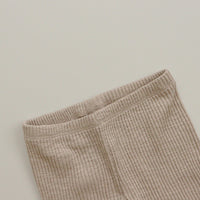 Load image into Gallery viewer, 2 Pieces Set Baby Kid Girls Solid Color Muslin&amp;Ribbed Tops And Pants Wholesale 24030122
