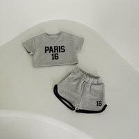 Load image into Gallery viewer, 2 Pieces Set Baby Kid Girls Letters Tops And Shorts Wholesale 24030123
