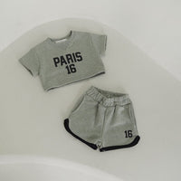 Load image into Gallery viewer, 2 Pieces Set Baby Kid Girls Letters Tops And Shorts Wholesale 24030123
