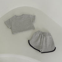 Load image into Gallery viewer, 2 Pieces Set Baby Kid Girls Letters Tops And Shorts Wholesale 24030123
