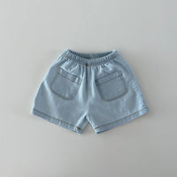 Load image into Gallery viewer, 2 Pieces Set Baby Kid Unisex Solid Color Tops And Shorts Wholesale 24030126
