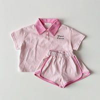 Load image into Gallery viewer, 2 Pieces Set Baby Kid Girls Boys Striped Tops And Shorts Wholesale 24030129
