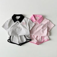 Load image into Gallery viewer, 2 Pieces Set Baby Kid Girls Boys Striped Tops And Shorts Wholesale 24030129
