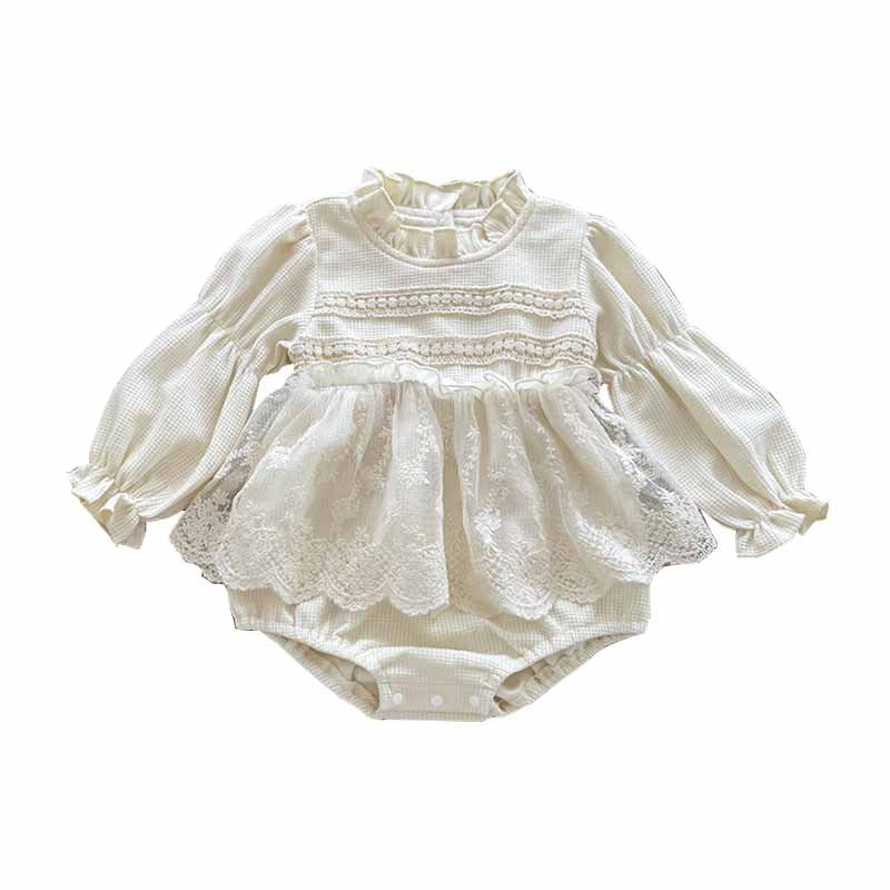 Baby Girls Solid Color Rompers Wholesale 24030132