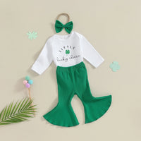 Load image into Gallery viewer, 2 Pieces Set Baby Girls St Patrick&#39;s Day Letters Print Tops And Pants Wholesale 24030135
