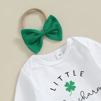 Load image into Gallery viewer, 2 Pieces Set Baby Girls St Patrick&#39;s Day Letters Print Tops And Pants Wholesale 24030135
