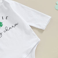 Load image into Gallery viewer, 2 Pieces Set Baby Girls St Patrick&#39;s Day Letters Print Tops And Pants Wholesale 24030135
