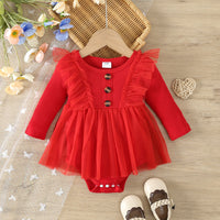 Load image into Gallery viewer, Baby Girls Solid Color Rompers Wholesale 24030136
