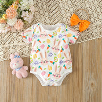 Load image into Gallery viewer, 2 Pieces Set Baby Girls Animals Cartoon Rompers And Solid Color Pants Wholesale 24030139
