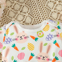 Load image into Gallery viewer, 2 Pieces Set Baby Girls Animals Cartoon Rompers And Solid Color Pants Wholesale 24030139
