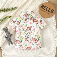 Load image into Gallery viewer, 2 Pieces Set Baby Kid Boys Easter Animals Shirts And Solid Color Shorts Wholesale 24030141
