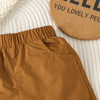 Load image into Gallery viewer, 2 Pieces Set Baby Kid Boys Easter Animals Shirts And Solid Color Shorts Wholesale 24030141
