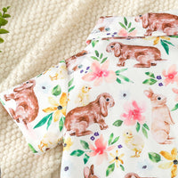 Load image into Gallery viewer, 2 Pieces Set Baby Kid Boys Easter Animals Shirts And Solid Color Shorts Wholesale 24030141
