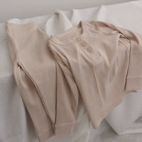 Load image into Gallery viewer, 2 Pieces Set Baby Kid Girls Boys Solid Color Sleepwears And Wholesale 24030144
