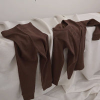 Load image into Gallery viewer, 2 Pieces Set Baby Kid Girls Boys Solid Color Sleepwears And Wholesale 24030144
