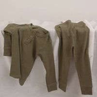 Load image into Gallery viewer, 2 Pieces Set Baby Kid Girls Boys Solid Color Sleepwears And Wholesale 24030144
