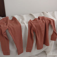 Load image into Gallery viewer, 2 Pieces Set Baby Kid Girls Boys Solid Color Sleepwears And Wholesale 24030144
