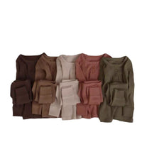 Load image into Gallery viewer, 2 Pieces Set Baby Kid Girls Boys Solid Color Sleepwears And Wholesale 24030144
