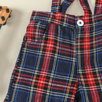 Load image into Gallery viewer, 2 Pieces Set Baby Kid Boys Solid Color Tops And Checked Shorts Wholesale 24030145
