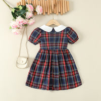Load image into Gallery viewer, Kid Girls Color-blocking Checked Dresses Wholesale 24030146
