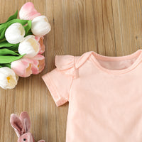 Load image into Gallery viewer, 2 Pieces Set Baby Girls Solid Color Tops Checked And Cartoon Dresses Wholesale 24030147
