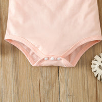 Load image into Gallery viewer, 2 Pieces Set Baby Girls Solid Color Tops Checked And Cartoon Dresses Wholesale 24030147
