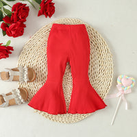 Load image into Gallery viewer, 2 Pieces Set Baby Girls Valentine&#39;s Day Letters Print Tops And Solid Color Pants Wholesale 24030150
