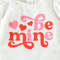 Load image into Gallery viewer, 2 Pieces Set Baby Girls Valentine&#39;s Day Letters Print Tops And Solid Color Pants Wholesale 24030150
