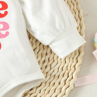 Load image into Gallery viewer, 2 Pieces Set Baby Girls Valentine&#39;s Day Letters Print Tops And Solid Color Pants Wholesale 24030150
