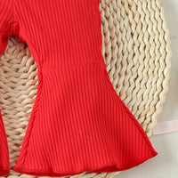 Load image into Gallery viewer, 2 Pieces Set Baby Girls Valentine&#39;s Day Letters Print Tops And Solid Color Pants Wholesale 24030150
