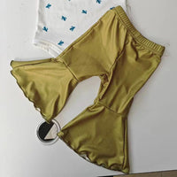 Load image into Gallery viewer, 2 Pieces Set Baby Girls Plant Tank Tops And Solid Color Pants Wholesale 24030158
