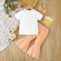 Load image into Gallery viewer, 2 Pieces Set Baby Kid Girls Letters Animals T-Shirts And Striped Pants Wholesale 24030165
