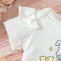 Load image into Gallery viewer, 2 Pieces Set Baby Girls Easter Letters Rompers And Color-blocking Shorts Wholesale 24030166
