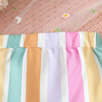 Load image into Gallery viewer, 2 Pieces Set Baby Girls Easter Letters Rompers And Color-blocking Shorts Wholesale 24030166
