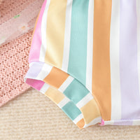 Load image into Gallery viewer, 2 Pieces Set Baby Girls Easter Letters Rompers And Color-blocking Shorts Wholesale 24030166

