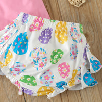 Load image into Gallery viewer, 2 Pieces Set Baby Girls Letters Tops And Cartoon Shorts Wholesale 24030168
