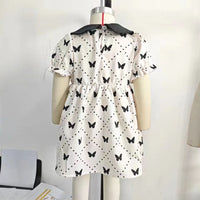 Load image into Gallery viewer, Baby Kid Girls Butterfly Print Dresses Wholesale 24030170

