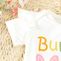 Load image into Gallery viewer, 2 Pieces Set Baby Girls Easter Letters Rompers Animals And Cartoon Shorts Wholesale 24030174
