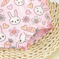 Load image into Gallery viewer, 2 Pieces Set Baby Girls Easter Letters Rompers Animals And Cartoon Shorts Wholesale 24030174
