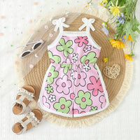 Load image into Gallery viewer, Baby Kid Girls Flower Print Beach Rompers Wholesale 24030175
