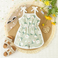 Load image into Gallery viewer, Baby Kid Girls Flower Print Beach Rompers Wholesale 24030175
