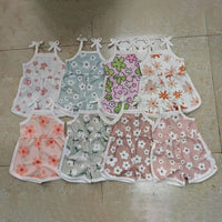 Load image into Gallery viewer, Baby Kid Girls Flower Print Beach Rompers Wholesale 24030175
