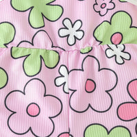 Load image into Gallery viewer, Baby Kid Girls Flower Print Beach Rompers Wholesale 24030175

